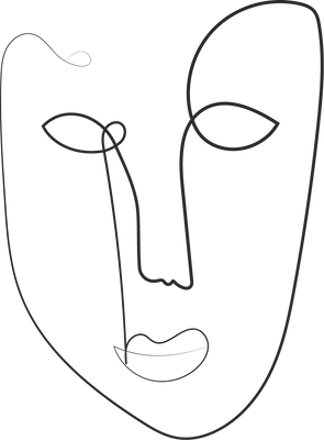 abstract face outline